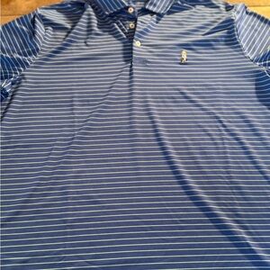 RLX Ralph Lauren Golf Polo Bear Performance Shirt - Men’s XL - Blue Striped